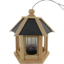 Mangeoire oiseaux maisonnette en bois