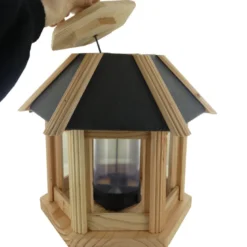 Mangeoire oiseaux maisonnette en bois