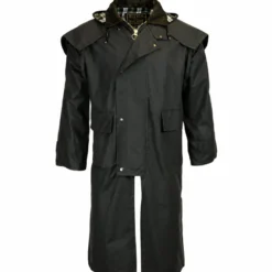 Manteau long walker and hawkes waxstock vert