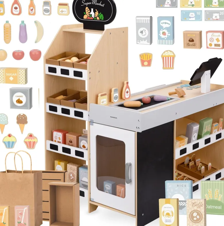 Marchande enfant en bois, jeu créatif