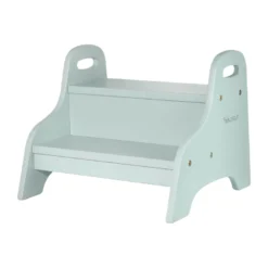 Marchepied enfant en bois aquamarine