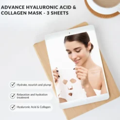 Masque hyaluronique collagène 3pcs