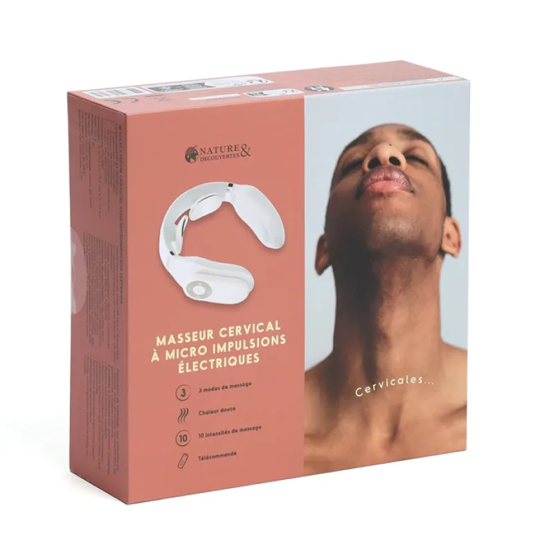 Masseur de cou EMS et chaleur stimulation basse fréquence avec télécommande