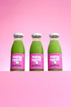 Matcha latte, pack de 12 bouteilles de 250 ml, vegan, fabriqué en france