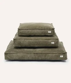 Matelas en velours côtelé xl - vert