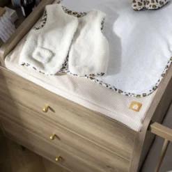 Matelas à langer + serviette léopard (52 x 68 cm)