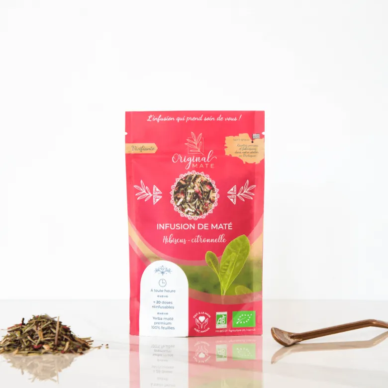 Maté hibiscus citronnelle bio - 70g