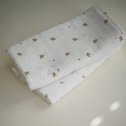 Maxi lange en coton bio sparrows (120 x 120 cm)