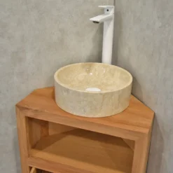 Meuble sdb teck massif 50 cm corner s