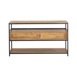 Meuble sous vasque en bois et métal
