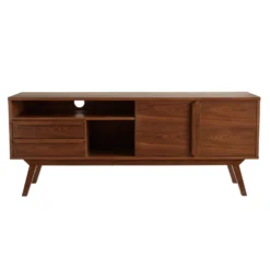 Meuble tv - buffet bois foncé noyer l160 cm volver
