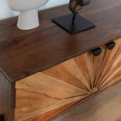 Meuble tv en bois d'acacia