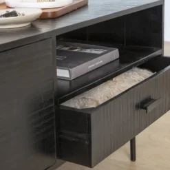 Meuble tv en bois d'acacia