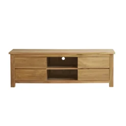 Meuble tv en bois de teck 4 tiroirs