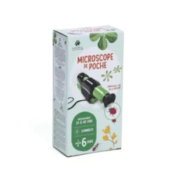 Microscope de poche lumineux grossissement 40X pour enfants