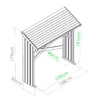 Mini abri buches bois 180x68x179cm