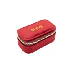 Mini boîte à bijoux rouge velours grenat