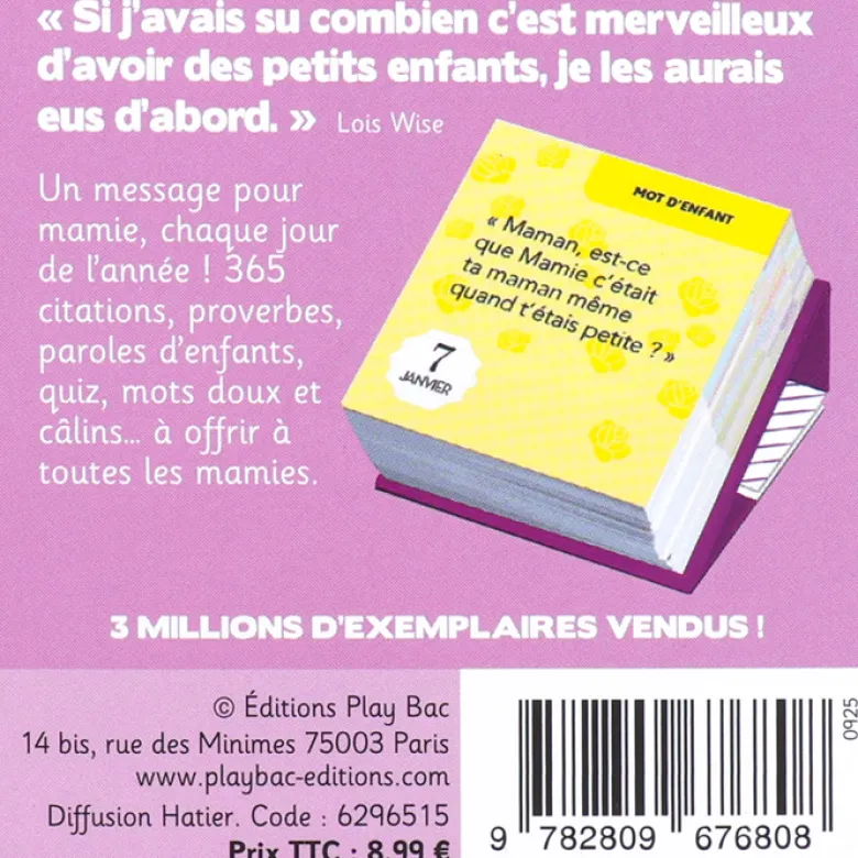 Mini calendrier 365 petits mots pour Mamie