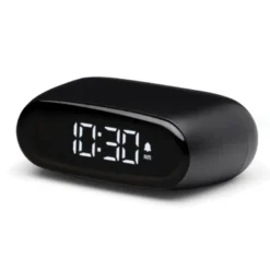 Mini réveil Lexon Minut commande tactile batterie rechargeable Noir