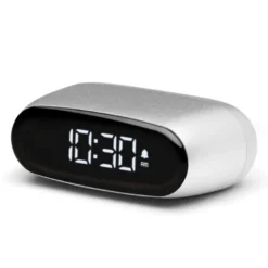 Mini réveil Lexon Minut commande tactile batterie rechargeable Métal