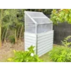 Mini-serre de jardin en acier galvanisé - blanc