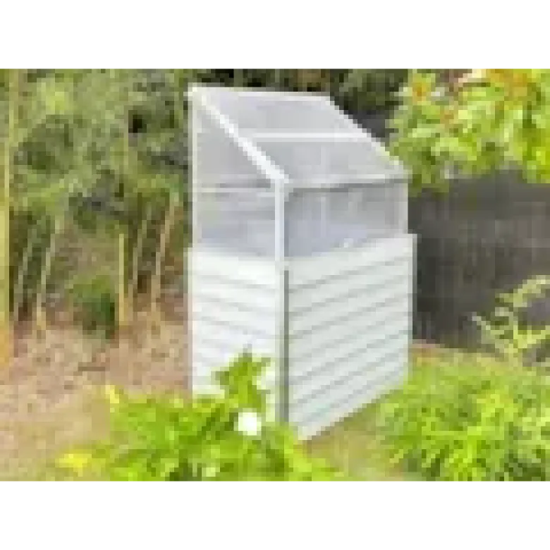 Mini-serre de jardin en acier galvanisé - blanc