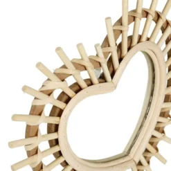 Miroir bambou cœur