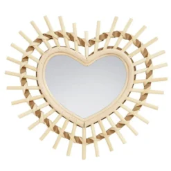 Miroir bambou cœur
