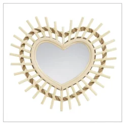 Miroir bambou cœur