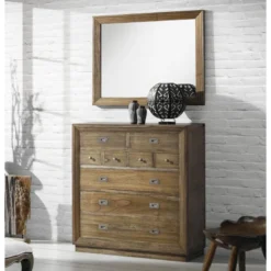 Miroir bois marron - kerline décoration