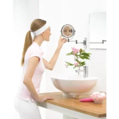 Miroir cosmétique éclairé 2-en-1