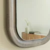 Miroir ovale en bois manguier