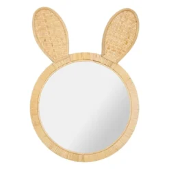 Miroir rotin lapin