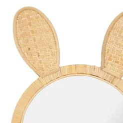 Miroir rotin lapin