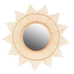 Miroir soleil bambou d60