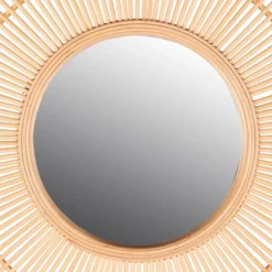 Miroir soleil bambou d60