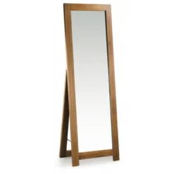 Miroir sur pied bois marron - onéline