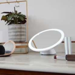 Miroir ventouse led effet grossissant x5