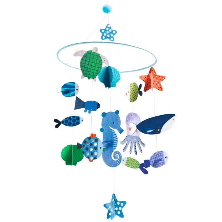 Mobile animaux marins en carton