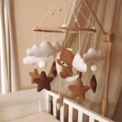 Mobile bébé sleeping teddy fait main