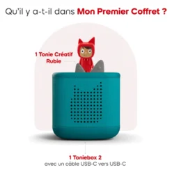 Mon premier coffret toniebox 2 - boite à histoires - vert océan
