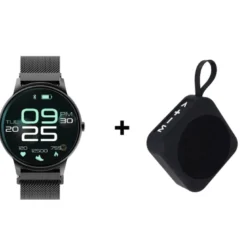 Montre connectée forever forevive 2 sb-330 noir avec enceinte bluetooth 3w