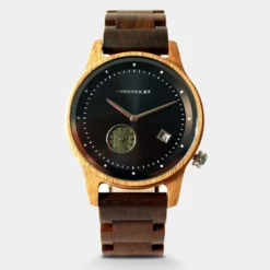Montre homme bois noyer phobos