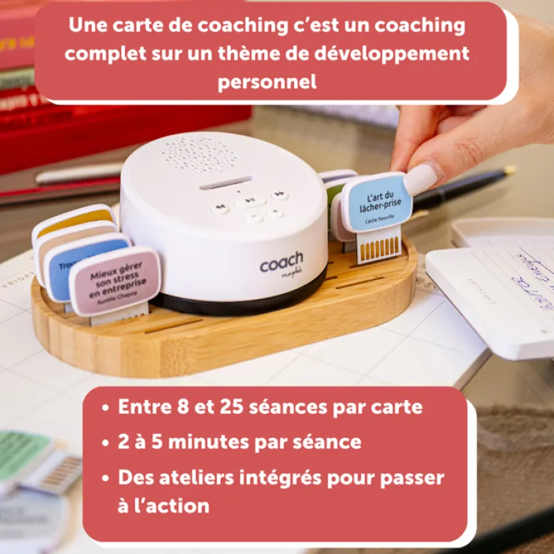 Morphée Coach, enceinte de coaching personnel avec 2 cartes incluses