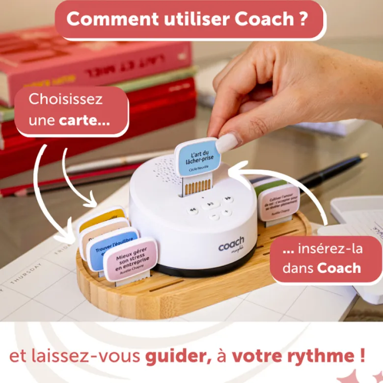 Morphée Coach, enceinte de coaching personnel avec 2 cartes incluses