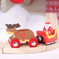 Moteur de train de traîneau du père noël