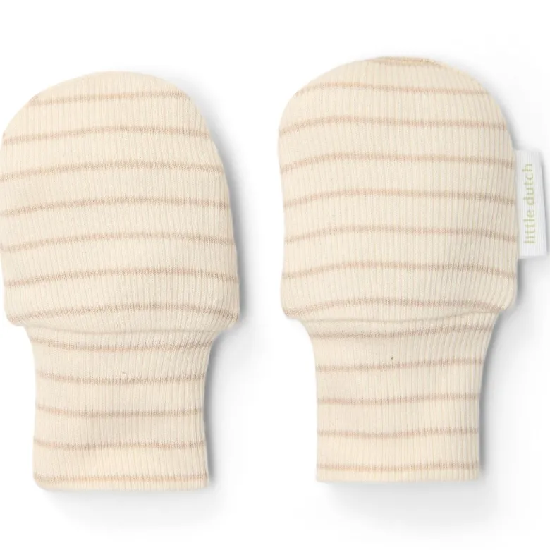 Moufles anti-griffures soft beige stripe (one size)