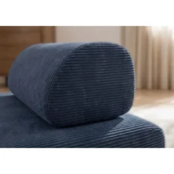 Méridienne modulable et convertible - velours côtelé Bleu