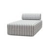 Méridienne modulable - tissu extérieur à rayures Gris