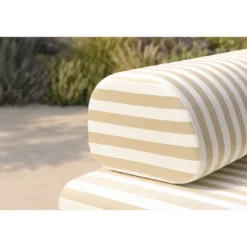 Méridienne modulable - tissu extérieur à rayures Beige